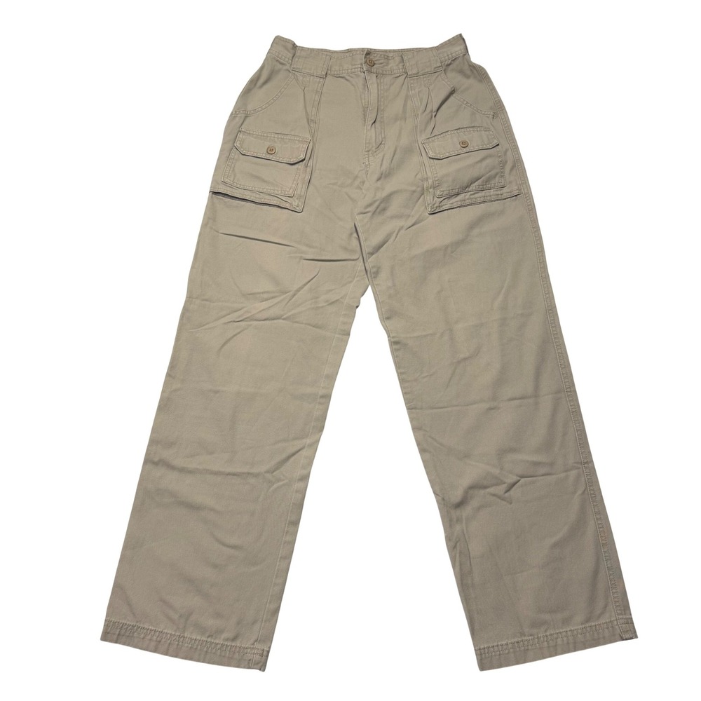 Cabelas Hiker Pants 7-Pocket Khaki Cotton Cargo Straight‎ Leg Women 10 Gorpcore